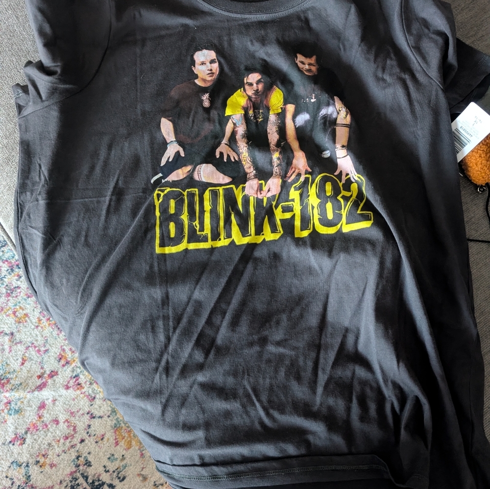Blink-182 Black Band Tee with Yellow Logo